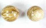 Lot: - Brown Calcite Spheres - Pieces #78047-1